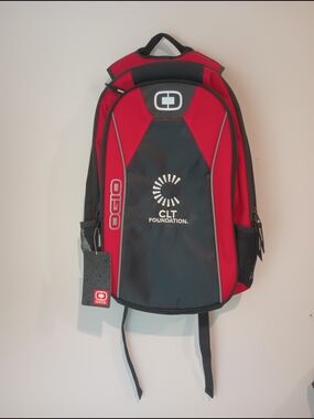 OGIO Red and Black Men's Backpack with CLT Foundation Logo